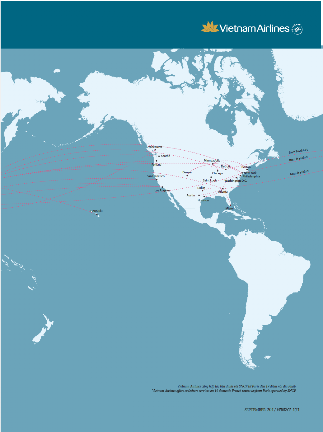 Vietnam Airlines Flight Map